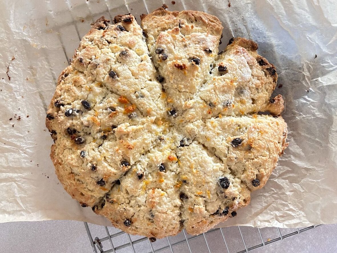 freshly baked scones on cooling rack